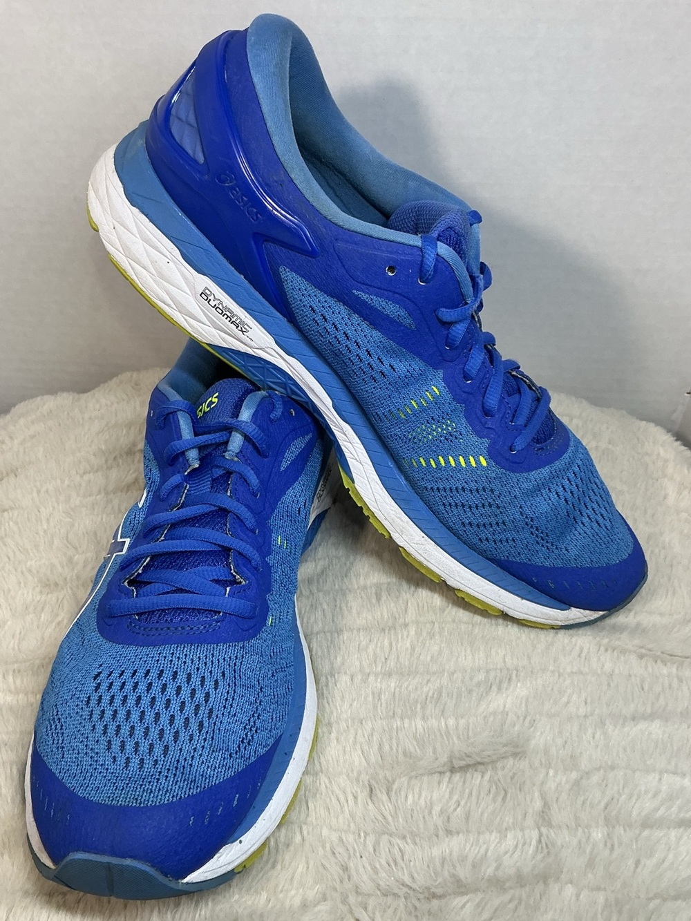 ASICS GEL-Kayano 24 Women’s Running Shoes Size 11 Blue White Lime T799N